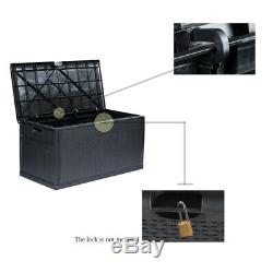 Waterproof Lockable Deck Box Storage Container Shed Bin Backyard Patio Outdoor