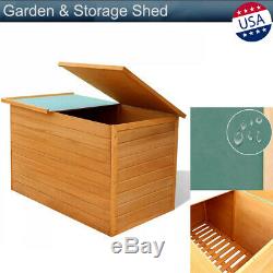 Wood Tool Box Outdoor Garden Shed Storage Patio Garage Backyard Deck Cabinet new