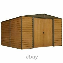 Woodridge 10x12 Storage Shed Coffee / Woodgrain