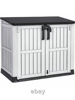 YITAHOME 36 Cu Ft Resin Outdoor Storage Shed, Weather-Resistant Horizontal Tool