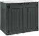Yitahome Large Outdoor Horizontal Storage Shed, 47 Cu Ft Resin Tool Shed Witho She