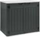 Yitahome Large Outdoor Horizontal Storage Shed, 47 Cu Ft Resin Tool Shed Witho She