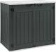 Yitahome Large Outdoor Horizontal Storage Shed, 47cu Ft Resin Tool Shed Witho Shelf