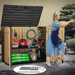 YITAHOME Large Outdoor Horizontal Storage Shed, Extra Large-47 cu ft, Brown