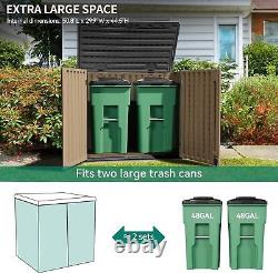 YITAHOME Large Outdoor Horizontal Storage Shed, Extra Large-47 cu ft, Brown