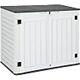 Yitahome Outdoor Horizontal Shed Witho Shelf, 35 Cu Ft Lockable Resin Waterproof