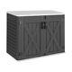 Yitahome Outdoor Horizontal Storage Shed With X-shaped Lockable Door, 35 Cu F