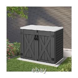 YITAHOME Outdoor Horizontal Storage Shed with X-Shaped Lockable Door, 35 Cu F