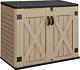 Yitahome Outdoor Horizontal Storage Shed With X-shaped Lockable Door, 35 Cu Ft W