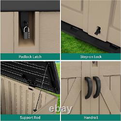 YITAHOME Outdoor Horizontal Storage Shed with X-Shaped Lockable Door, 35 Cu Ft W