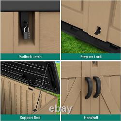 YITAHOME Outdoor Horizontal Storage Shed with X-Shaped Lockable Door, 35 Cu Ft W