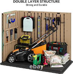 YITAHOME Outdoor Horizontal Storage Shed with X-Shaped Lockable Door, 35 Cu Ft W