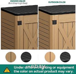 YITAHOME Outdoor Horizontal Storage Shed with X-Shaped Lockable Door, 35 Cu Ft W