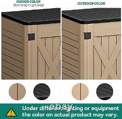 YITAHOME Outdoor Horizontal Storage Shed with X-Shaped Lockable Door, 35 Cu Ft W