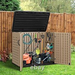 YITAHOME Outdoor Horizontal Storage Shed with X-Shaped Lockable Door, 35 Cu Ft W