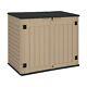 Yitahome Outdoor Horizontal Storage Sheds Witho Shelf, 35 Cu Ft Lockable Resin