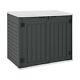 Yitahome Outdoor Horizontal Storage Sheds Witho Shelf, Weather Resistant Resin