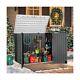Yitahome Outdoor Resin Storage Sheds, 39 In Height Lockable Waterproof Horizo
