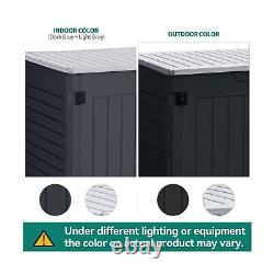 YITAHOME Outdoor Resin Storage Sheds, 39 in Height Lockable Waterproof Horizo