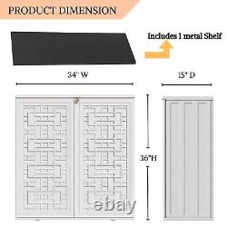 ZZM HDPE Outdoor Storage Shed, Outdoor Plastic Storage Cabinet, Horizontal Resin